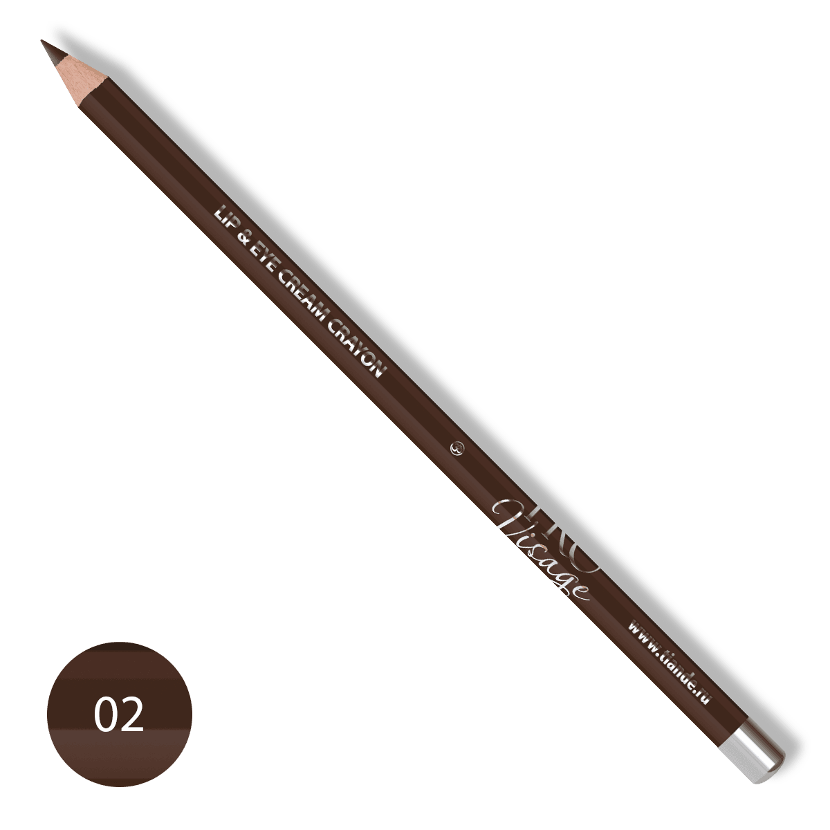 Карандаш для губ и глаз PRO Visage, тон 02 «Dark Brown» - view 1