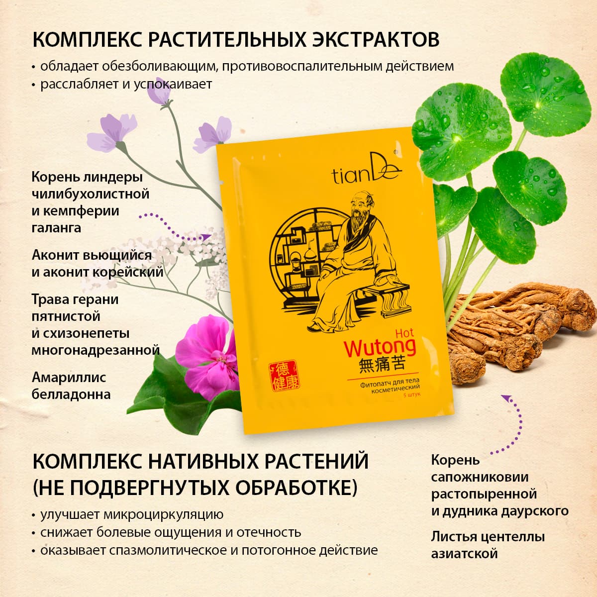 Фитопатч для тела косметический «Вутонг» - view 3